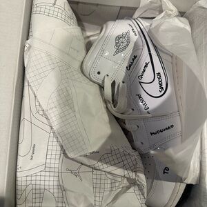 Jordan Air Mid White and Black Sneakers